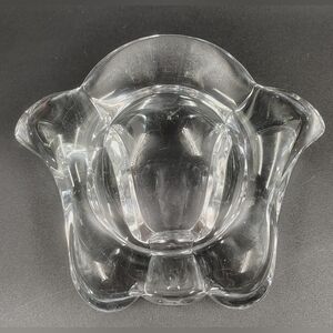 Orrefors Vintage Clear Glass Fleur de Lys Candy Dish Ashtray